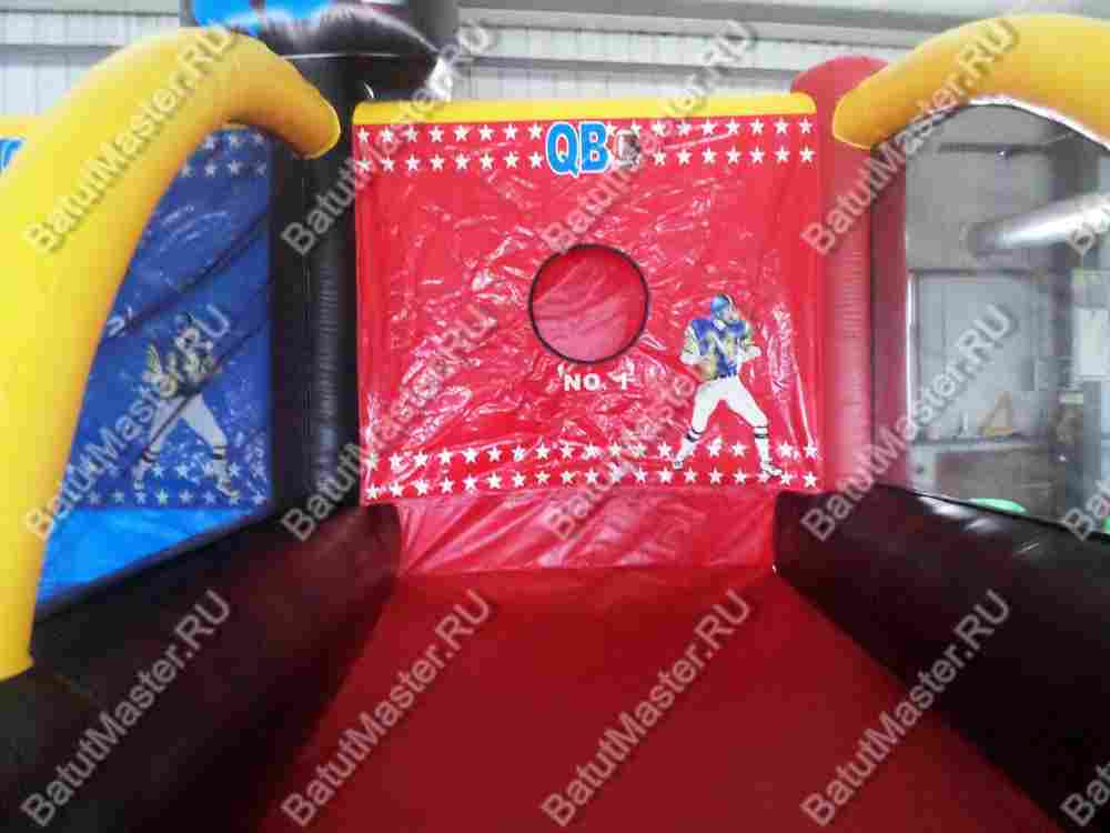 Детский надувной батут "Футбол Регби" с крышей 5*3*3.5 м