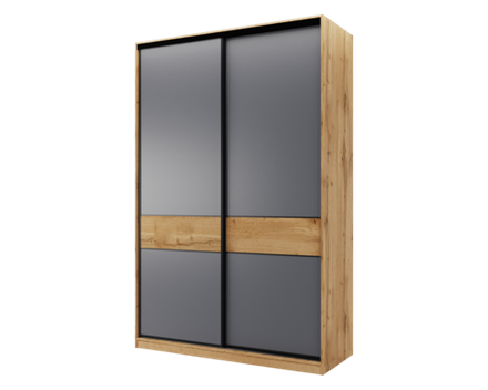 Шкаф-купе МАМА SLIM,125*60, Дуб вотан, Темно-серый