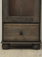 Шкаф витрина, 77х32х186, Бритта, буфет, стеклянный, сервант, деревянный, 2 двери, Dipriz