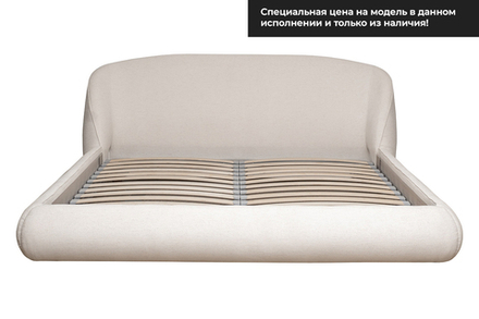Кровать Garda Decor Палаццо (Palazzo) 180 без мех.шенилл экрю Natur-Ecru 215*240*90 см