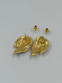 Серьги с чёрной эмалью