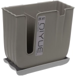 Подставка для столовых приборов «Стиль» 16*15*7,5см 3 секции с поддоном пластиковая, микс