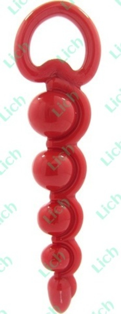 Красная цепочка анальных шариков,13,5 см.
