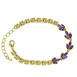 Браслет "Лист"аметист