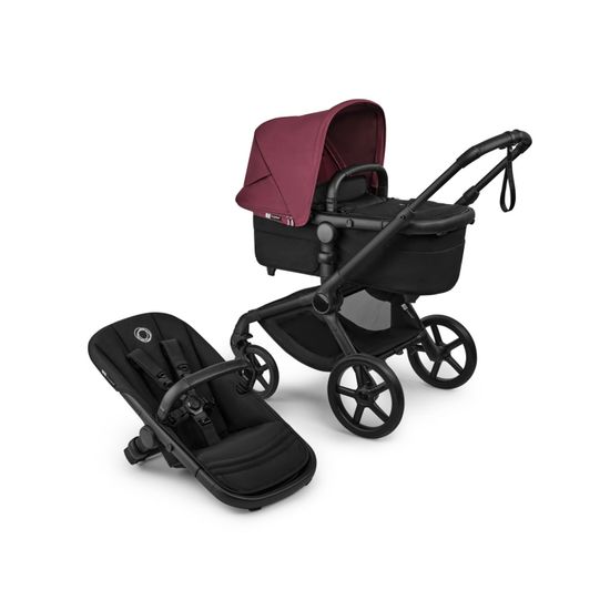 Коляска 2 в 1 Bugaboo Fox 5 Renew (Black/Heritage Black/Dark Cherry)