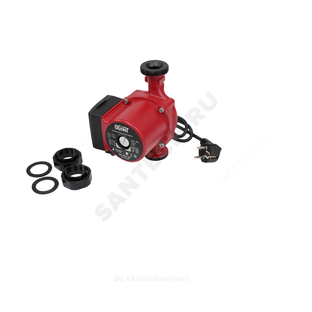 Насос циркуляционный с мокрым ротором OG 25/6-180 PN10 1х220В/50 Гц Ogint