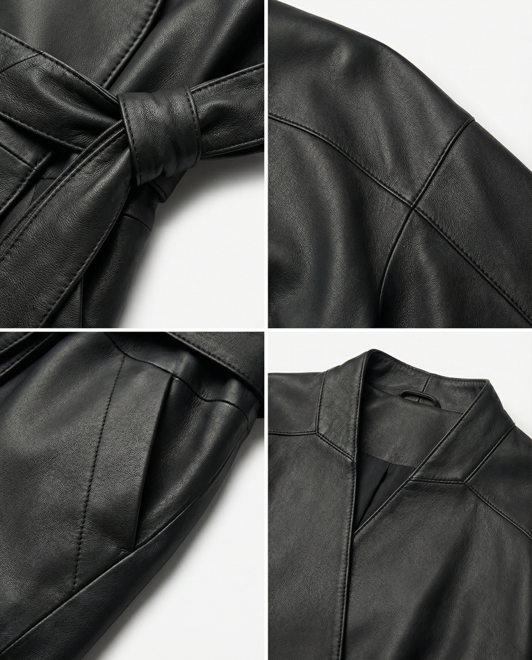 Кожаная куртка SENARI (black)