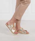 Шлепанцы кожаные glyn See By Chlo\u00e9 - золотой(SB38141A 17010)