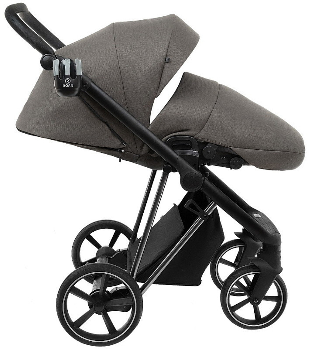 Детская коляска Roan Sol Luxury 3 в 1 с автокреслом Tutis Elo Lux EduSky Black RSL/4051 Taupe/Nikiel