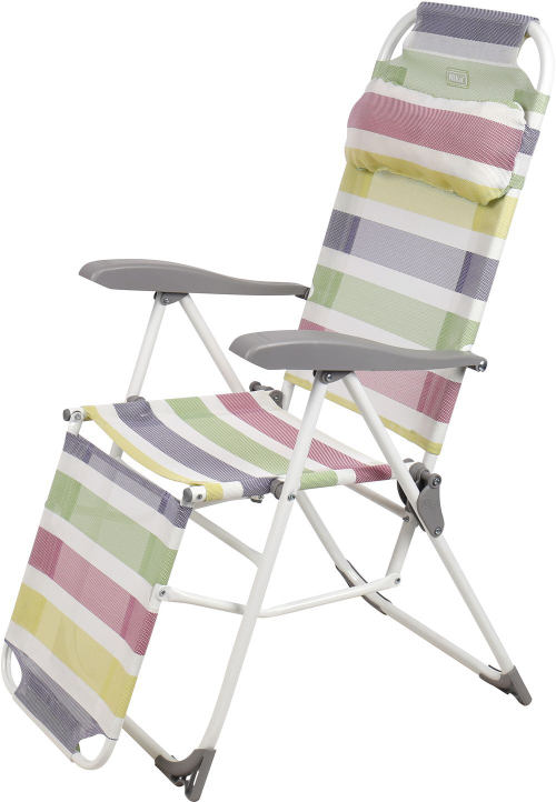 Кресло -шезлонг Ника К3/П арт.К3/П (1шт. в упаковке (каркас серый, ткань цветные полоски))
