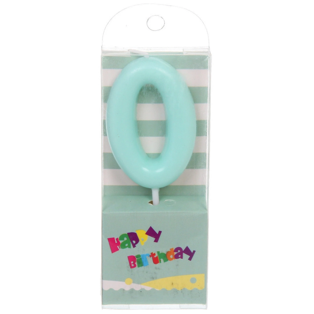 Свеча для торта Цифра Праздник «0» 9 см