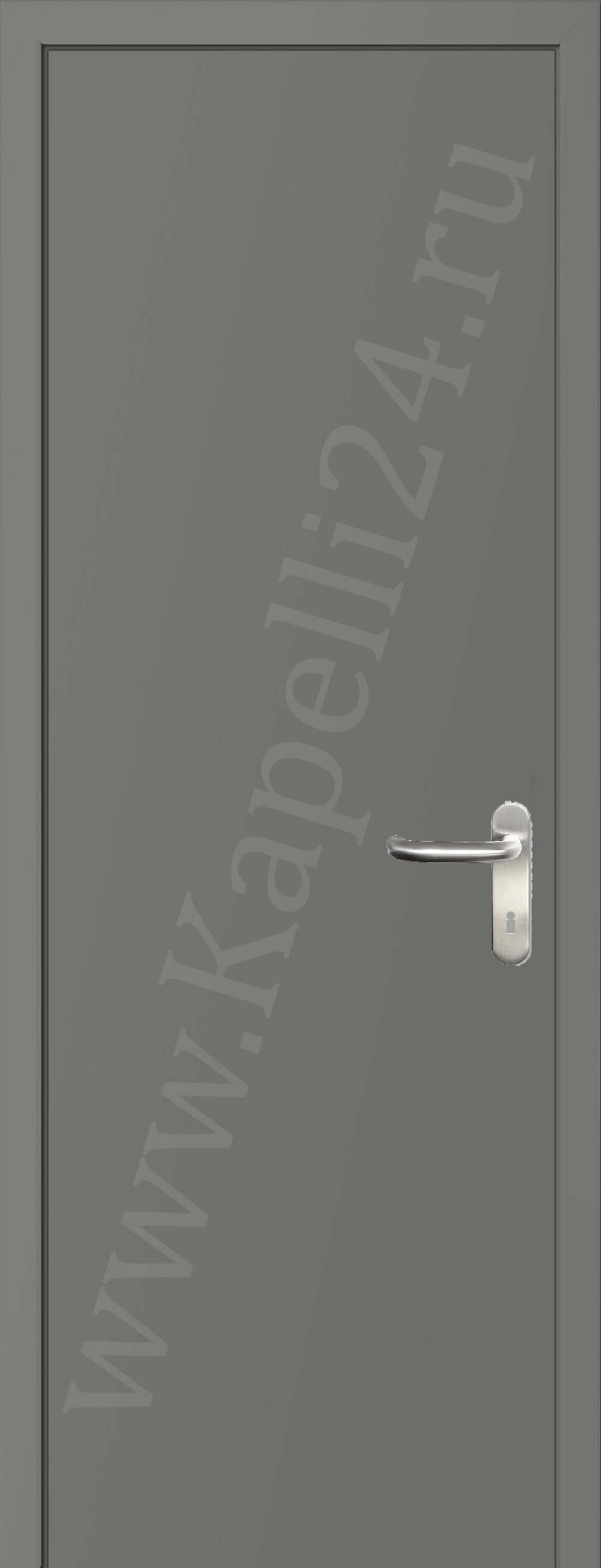 Дверь влагостойкая пластиковая KAPELLI multicolor ДГ RAL 9007 Серо-алюминиевый + коробка