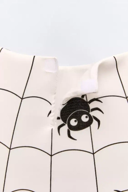 ZARA КОСТЮМ С ПРИНТОМ «ПАУКИ», БЕЛЫЙ