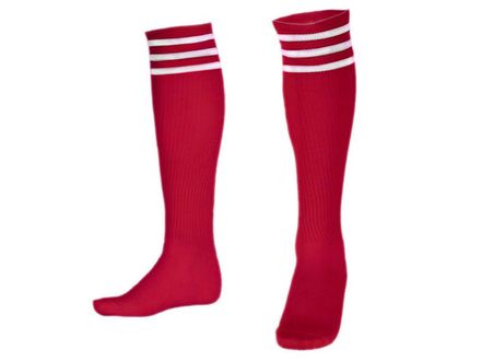 Гетры футбольные. Цвет красный. Размер 39-42: ВВ