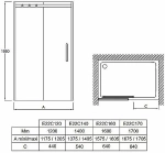 Душевой уголок Jacob Delafon CONTRA E22C170-GA/E22FC90-GA 170х90 стекло прозрачное/профиль хром