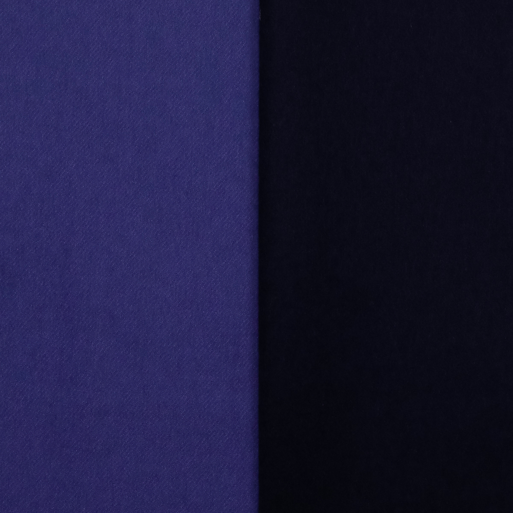 Двусторонний пальтовый кашемир с шерстью фиолетового и черничного оттенка