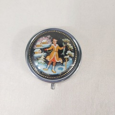 Таблетница с ручной росписью Палех "По-щучьему веленью"