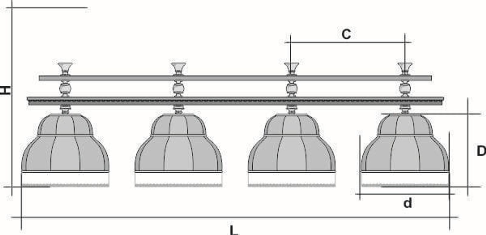 Лампа Барон-Люкс 4пл. ясень (№4,бархат зеленый,бахрома желтая,фурнитура золото) фото №5