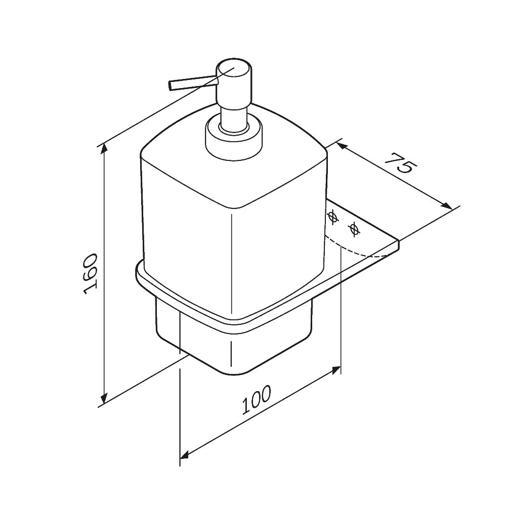 Стеклянный диспенсер для жидкого мыла с настенным держателем AM.PM Inspire V2.0 A50A36922 Черный