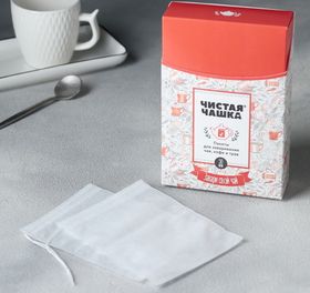 Фильтр-пакеты для заваривания чая с завязками 50 шт 10*13 см