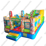 Коммерческий надувной батут "Русские сказки", 6x4x2.5 м.