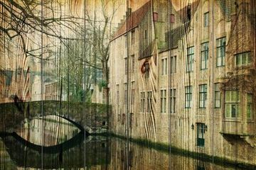 Панно из дерева Bruges Canal