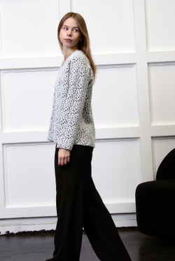 Джемпер женский 4711з, бело-серый #521БС034711з