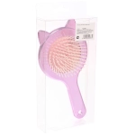 Расчёска массажная зеркальная «КИТИ СЕТ», цвет розовое золото, 19.5*10см (коробка PVS)