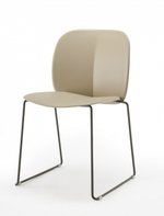 Стул пластиковый на полозьях Scab Design Mentha Go Green, антрацит, тортора