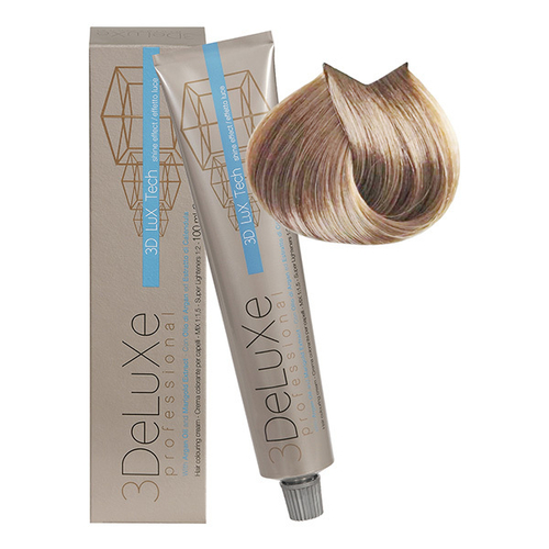 Стойкая крем-краска для волос Оттенок 12.16 Топленые сливки 3DeLuXe Crema Colorante 100мл