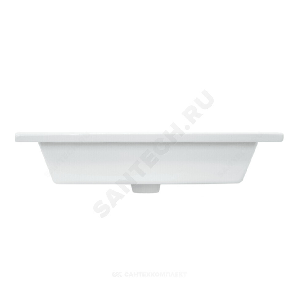 Умывальник мебельный Quadro 75 1 отверстие под смеситель по центру белый Sanita Luxe QDR75SLWB01