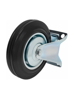 Колесо промышленное неповоротное с подшипником 200мм резина/сталь Gigant G-04-09-30