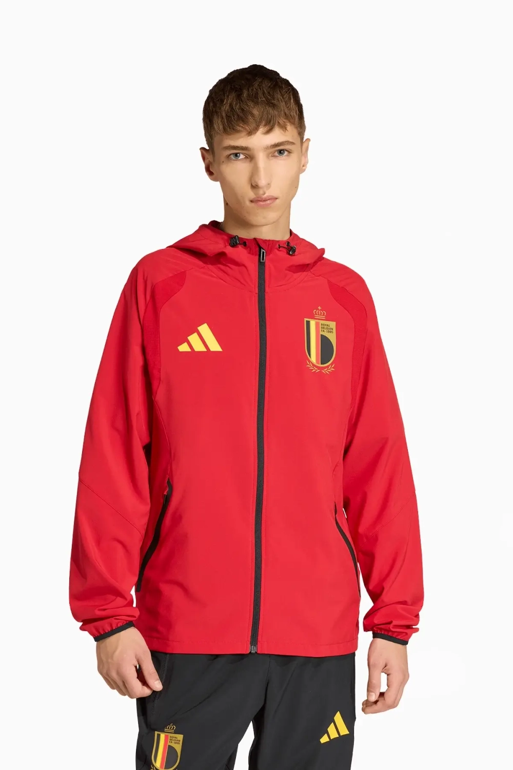 Ветровка adidas Belgium 2026 Tiro Travel Full-Zip - красный