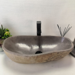 Раковина из речного камня RS-63509 (60*34*15) 0124