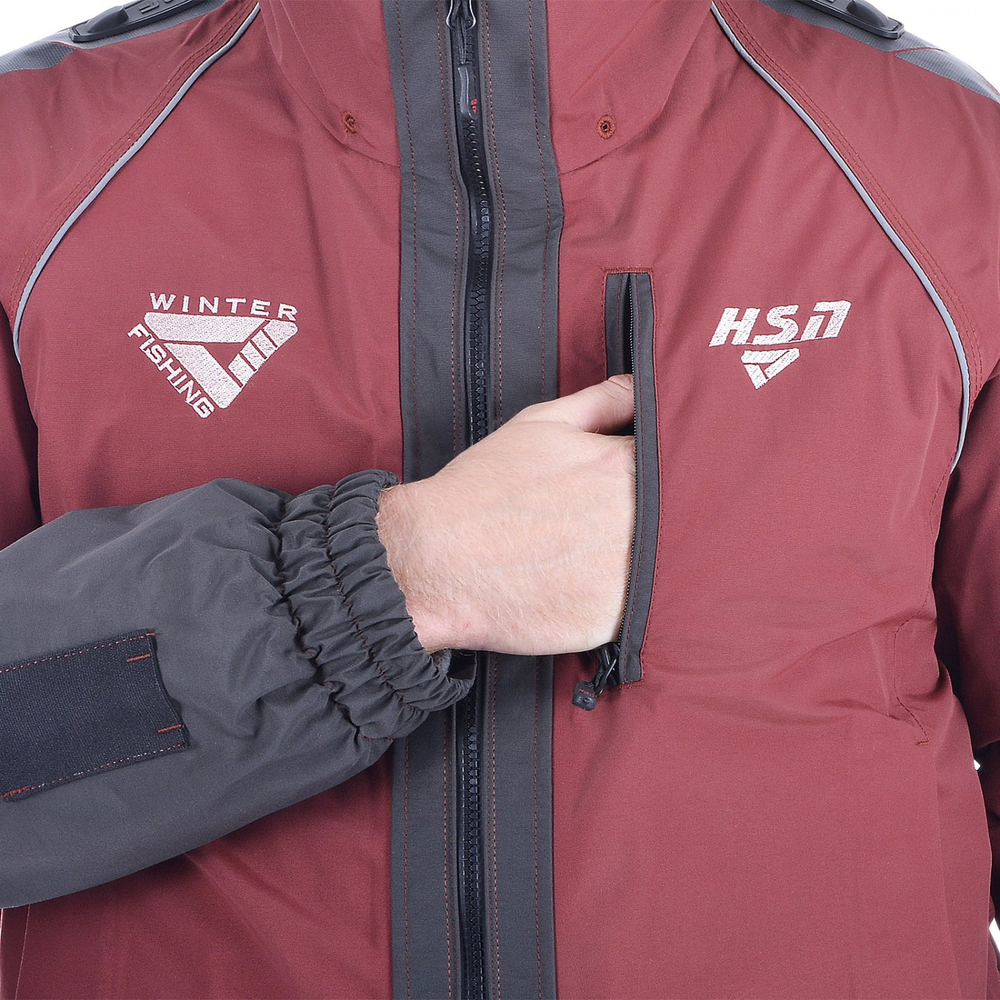 Зимний мужской костюм-поплавок ХСН Rescuer I NEW -45 (Hardguard) Махагон