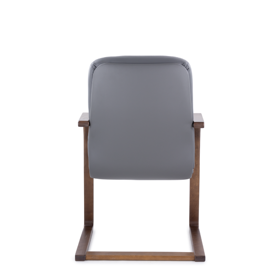 Кресло Комо Н/п дерево D8 (темный орех) S-0422 (темно-серый)