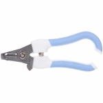 Когтерез для животных «ЗООУЛЬТРА», пружинный механизм, ручки ручка - крючок, цвет белый / голубой, 16см