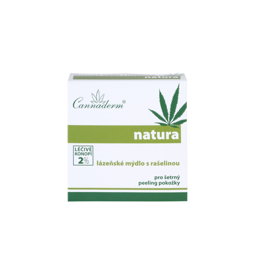 Cannaderm Natura Spa soap with peat extract - очищающее грязевое мыло с конопляным маслом /   80  g  / GTIN 8594059732255