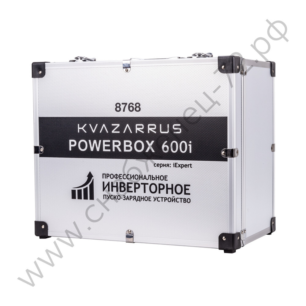 Инверторное пуско-зарядное устройство KVAZARRUS PowerBox 600i, таймер, алюминиевый кейс