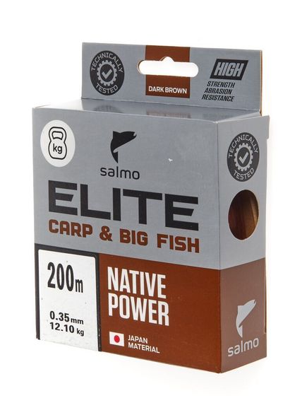 Леска монофильная Salmo Elite CARP &amp; BIG FISH 200 м, 0,35 мм