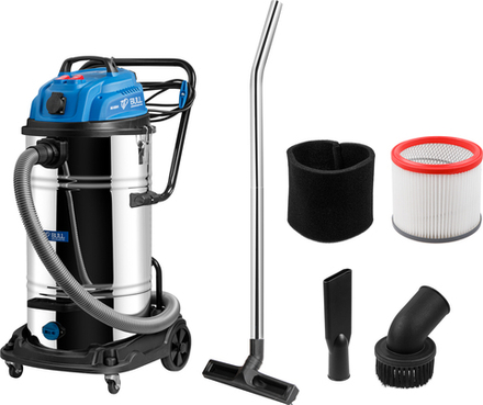 Пылесос BULL AS 6501 + аксессуары 2x1200 Вт, 70 л, 6м кабель, 5м шланг, HEPA