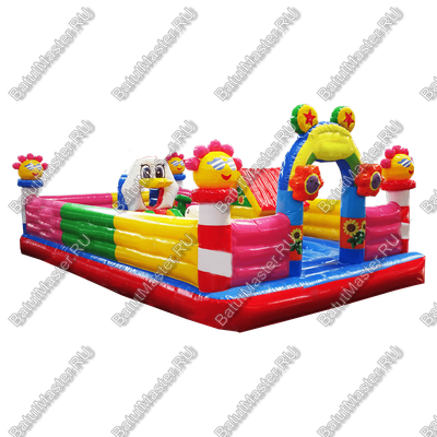 Надувной батут "Домик уточки", 8*5*3 м