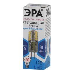 Лампа светодиодная ЭРА STD LED JC-2,5W-12V-840-G4 2,5Вт капсула нейтральный белый свет G4