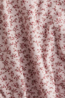 H&M Лонгслив на завязках и в рубчик, светло-розовый