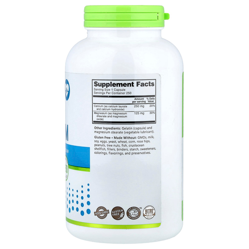 NutriBiotic, Essentials, кальций и магний, 250 капсул