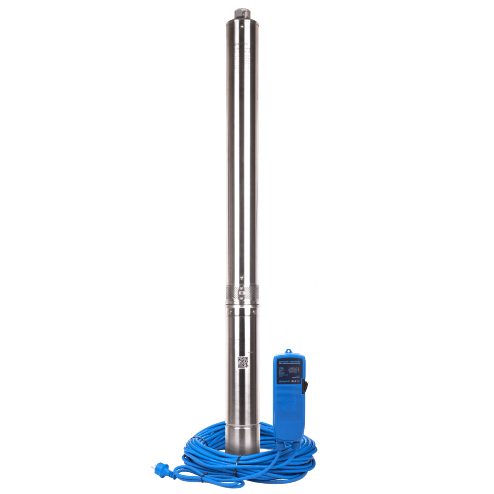 Насос погружной Aquario ASP1,8E-100-90(P) (1450Вт. нап.120м. пр.60л/мин. каб.100м.) с плавным пуском