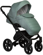 Детская коляска Indigo Mio Eco 3 в 1 с автокреслом Avionaut Cosmo Beige 03 шалфей кожа