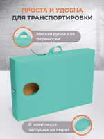 Массажный стол складной с регулировкой высоты Massagecomplekt, 190*70, c подлокотниками, черный