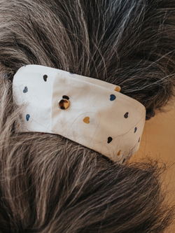 Бандана серая с сердечками