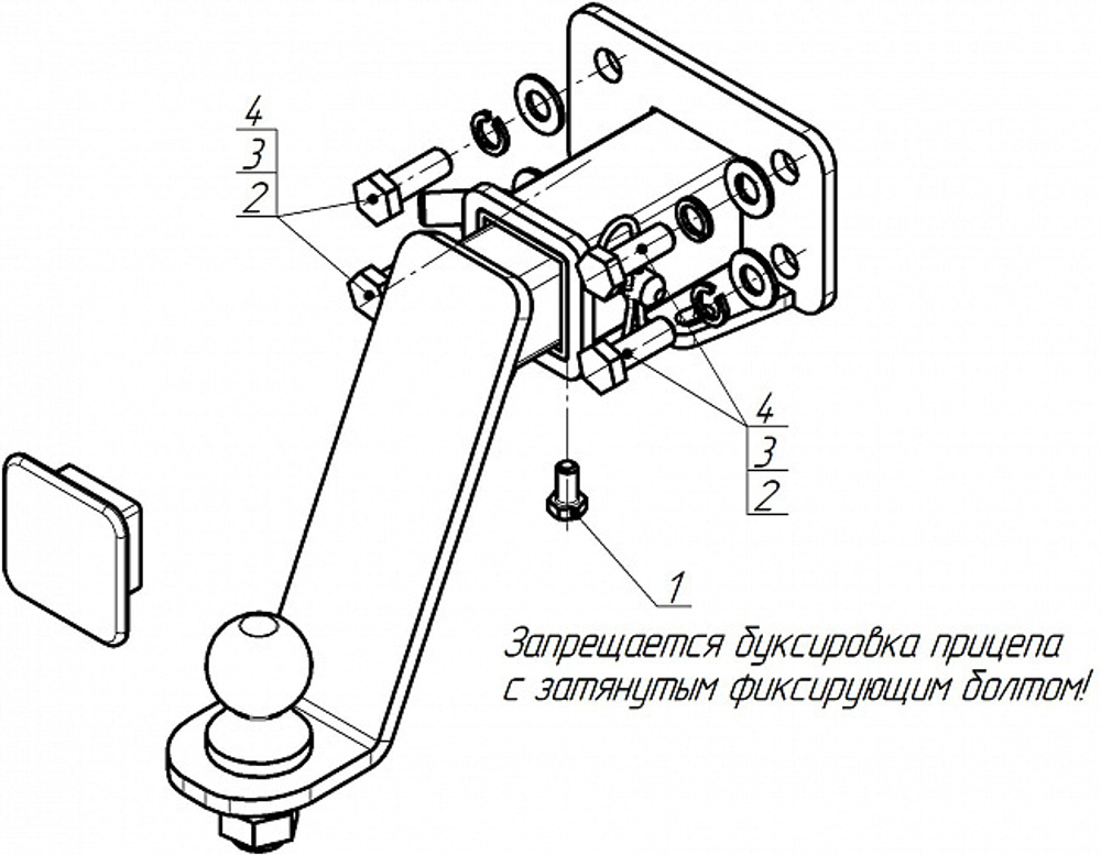 Фаркоп Motodor с эл. Smart на Tank 300 2021-, Haval H9 2024- (паспорт и сертификат в комплекте) арт.93115-E